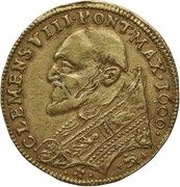 Double Gold Ecu - Clement VIII Charles of Conti Pro-Legate obverse image