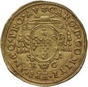 Quadruple Gold Ecu - Clement VIII Charles of Conti Pro-Legate, Vatican City, 1600-1604 reverse image