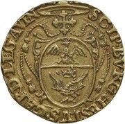 Quadruple Gold Ecu - Paul V Scipio Borghese Legate, Vatican City, 1611 reverse image