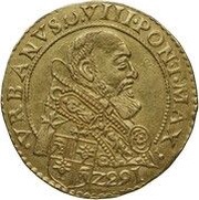 Quadruple Gold Ecu - Urban VIII Francis Barberini Legate, Marius Filonardi Pro-Legate obverse image