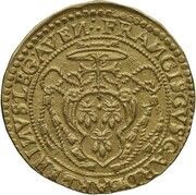 Quadruple Gold Ecu - Urban VIII Francis Barberini Legate, Marius Filonardi Pro-Legate reverse image