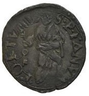 1 Quattrino - Sixtus V S P FANVM FORTVNE, Vatican City, 1585-1590 reverse image