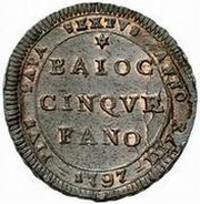 5 Baiocchi - Pius VI obverse image