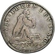 1 Testone - Gregory XIV, Vatican City, 1590-1591 reverse image