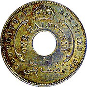 ½ Penny - George V obverse image