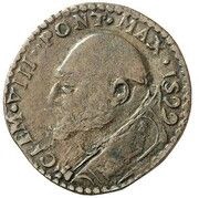 1 Quattrino - Clement VIII and Pietro Aldobrandini, legate obverse image