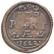 1 Quattrino - Gregory XV With date, Vatican City, 1622 reverse image