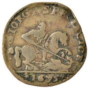 1 Quattrino - Clement X St. George, Vatican City, 1675-1676 reverse image