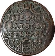 ½ Baiocco - Benedictus XIV Marcello Crescenzi Legate, Vatican City, 1743-1747 reverse image