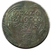½ Baiocco - Benedictus XIV Camillo Paolucci Legate, Vatican City, 1744-1751 reverse image