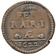 ½ Bolognino - Gregory XV, Vatican City, 1622-1623 reverse image