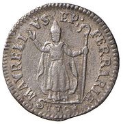Muraiola of 2 Baiocchi - Clement XI Pastoral opened, Vatican City, 1708-1709 reverse image