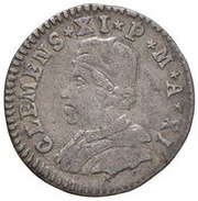 Muraiola of 2 Baiocchi - Clement XI Pastoral along body obverse image