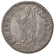 Muraiola of 2 Baiocchi - Clement XI Pastoral along body reverse image