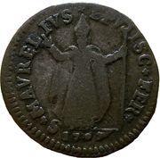 Muraiola of 4 Baiocchi - Clement XI Pastoral opened, Vatican City, 1708-1709 reverse image