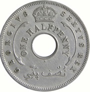 ½ Penny - George VI obverse image