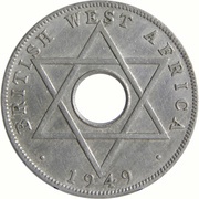 ½ Penny - George VI, British West Africa, 1949-1951 reverse image