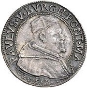 1 Testone - Paul V obverse image
