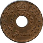 ½ Penny - George VI obverse image