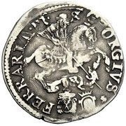1 Testone - Alexander VII Bust, Vatican City, 1656 reverse image