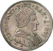 1 Testone - Clement XI Bust right, St. George obverse image