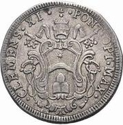 1 Testone - Clement XI QVIS PAVPER? AVARVS obverse image