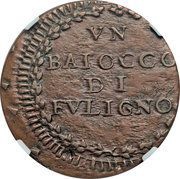 1 Baiocco - Pius VI, Vatican City, 1794-1795 reverse image