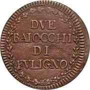 2 Baiocchi - Pius VI, Vatican City, 1794-1795 reverse image
