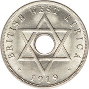 1 Penny - George V, British West Africa, 1912-1936 reverse image