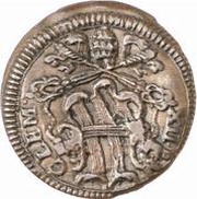 1 Quattrino - Clement XII St. Peter - head obverse image