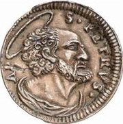 1 Quattrino - Clement XII St. Peter - head, Vatican City, 1730-1740 reverse image