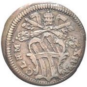 1 Quattrino - Clement XII St. Ubaldo - standing, bare head obverse image