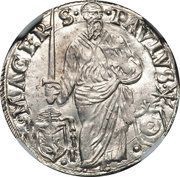 1 Giulio - Paul III St. Paul, Vatican City, 1534-1549 reverse image
