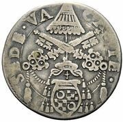 1 Testone - Vitellozzo Vitelli Sede Vacante obverse image