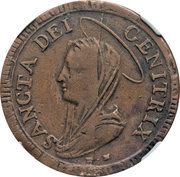 5 Baiocchi - Pius VI, Vatican City, 1797 reverse image