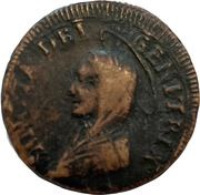 5 Baiocchi - Pius VI, Vatican City, 1797 reverse image