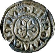 Denier - Eugene II and emperor Louis I reverse image