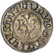 Denier - Gregory IV and emperor Louis I reverse image