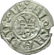 Denier - Sergius II and emperor Lothair I, Vatican City, 844-847 reverse image