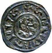 Denier - Leo IV and emperor Lothair I PIVS monogram obverse image