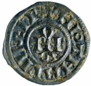 Denier - Leo IV and emperor Lothair I PIVS monogram, Vatican City, 847-855 reverse image