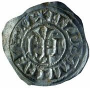 Denier - Benedict III and emperor Louis II, Vatican City, 855-858 reverse image