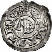 Denier - Adrian II and emperor Louis II ADR monogram obverse image