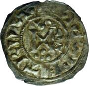 Denier - Stephen V and emperor Charles III IPA monogram obverse image