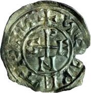Denier - Stephen V and emperor Guy of Spoleto obverse image