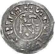 Denier - Stephen VI and emperor Arnulf obverse image