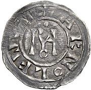 Denier - Stephen VI and emperor Arnulf, Vatican City, 896-897 reverse image