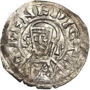 Denier - Benedict IV and emperor Louis III bust obverse image