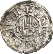 Denier - Benedict IV and emperor Louis III bust, Vatican City, 901-903 reverse image