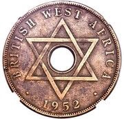1 Penny - George VI Pattern, British West Africa, 1952 reverse image